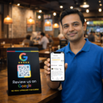 AI Based Google Magic Reviews QR With NFC QR Standee